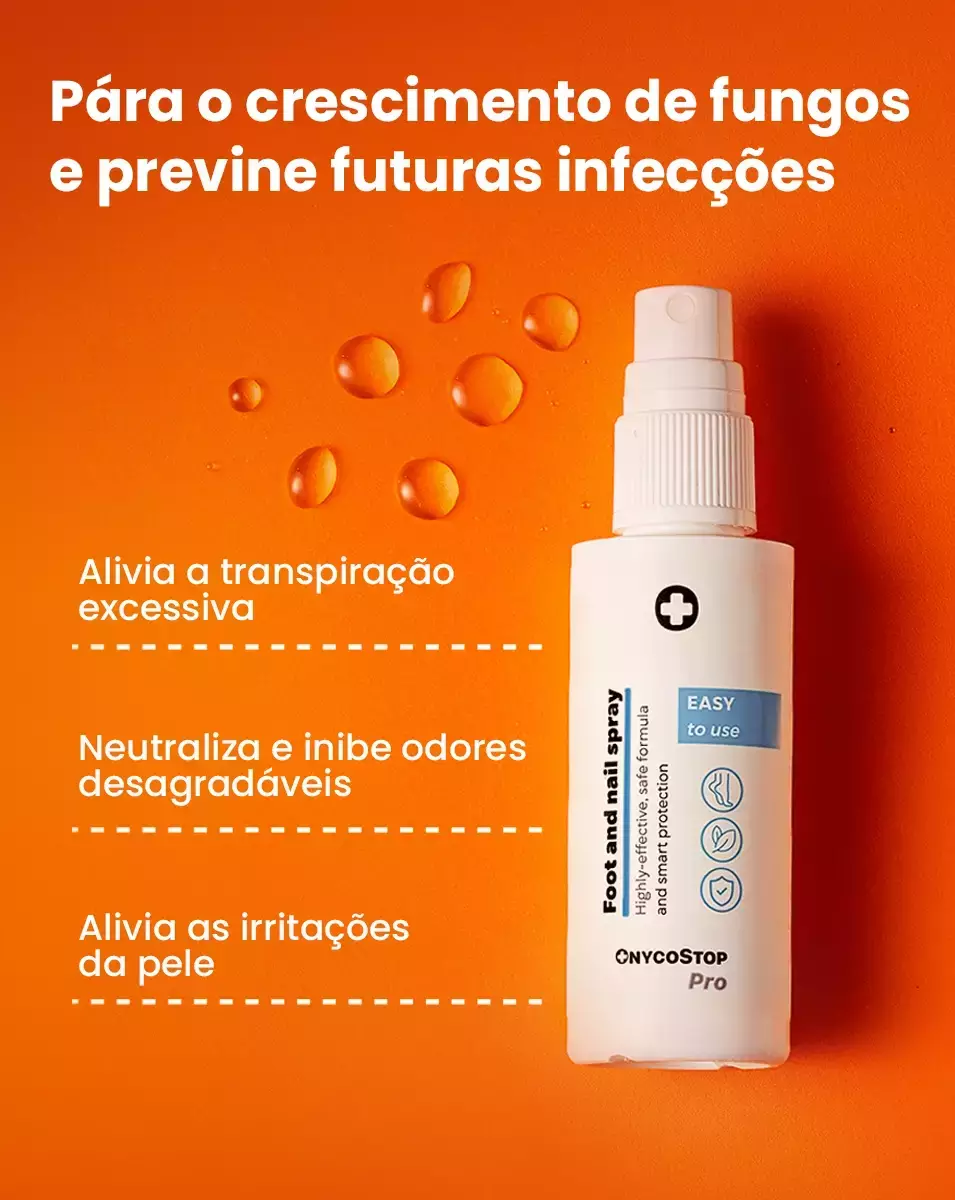 Pára o crescimento de fungos e previne futuras infecções